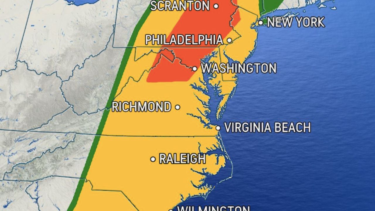 Philadelphia and New York Issued 'High Risk' Severe Storm Warning Tonight — Officials Say Line Could Force Stoppage of Phillies, Yankees Games