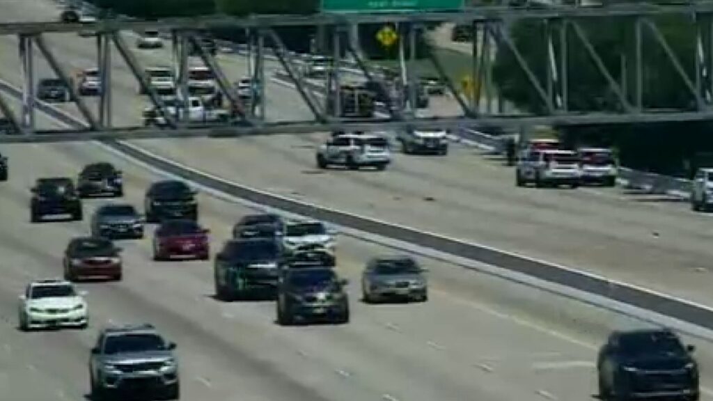 Motorcyclist Dies in Fiery Crash on N. Sam Houston Parkway Near Fairbanks in Harris County