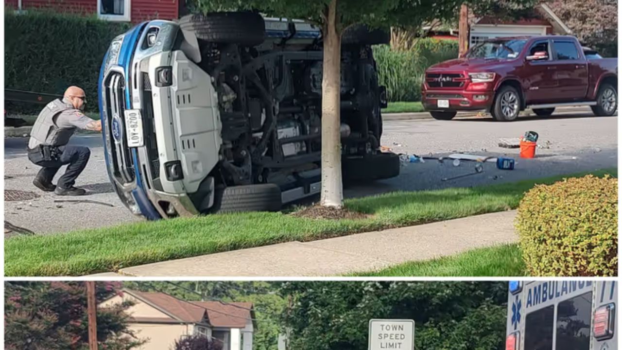 Two Hurt After Truck Overturns in Massapequa Crash, Nassau County Officials Confirm